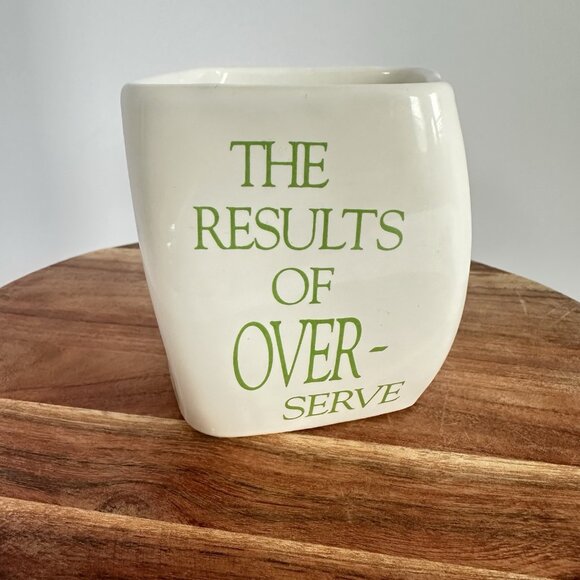 Vintage Golf coffee mug Twisted Tennis 1992‎ " The Results Of Over Serve " - Picture 2 of 6